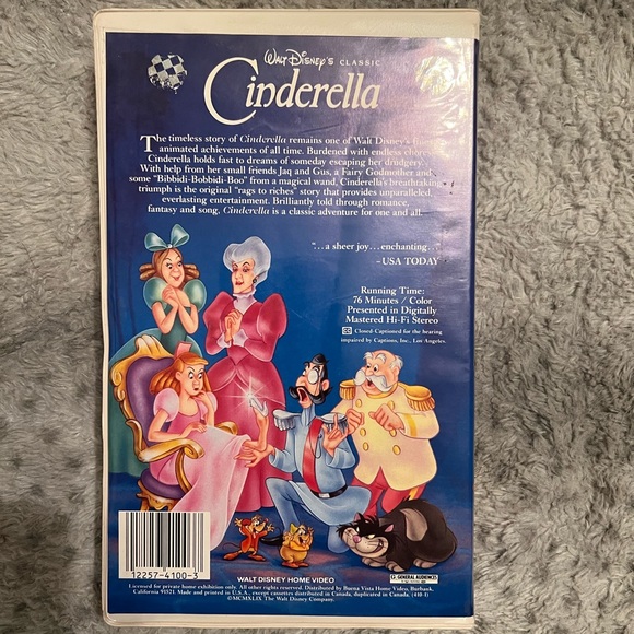 Cinderella VHS Black Diamond Classic - Picture 2 of 4